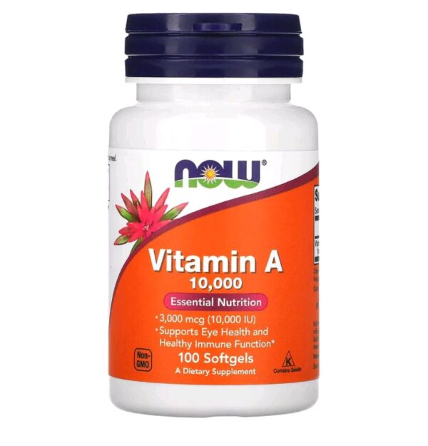 Now Vitamin A 10000 IU, 100 Softgels
