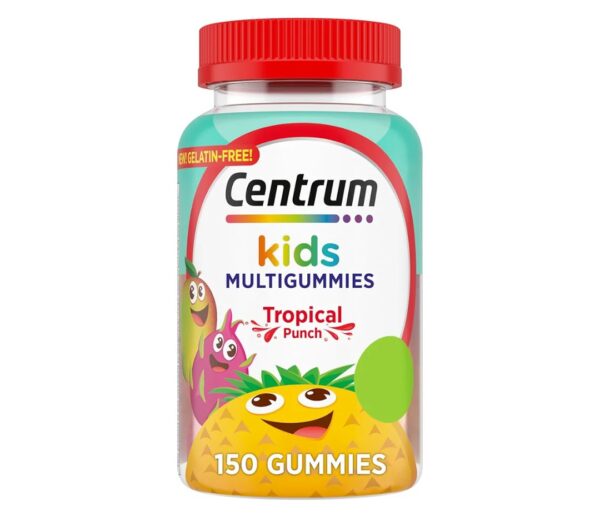 Centrum Kids Multivitamin Gummies, Tropical Punch Flavor Made With Natural Flavors, 150 Count, 150 Day Supply