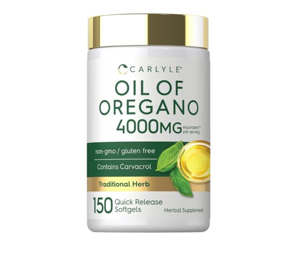 Carlyle Oregano Oil 4000mg Supplement | 150 Softgel Capsules | Contains Carvacrol | Non-GMO & Gluten Free Formula
