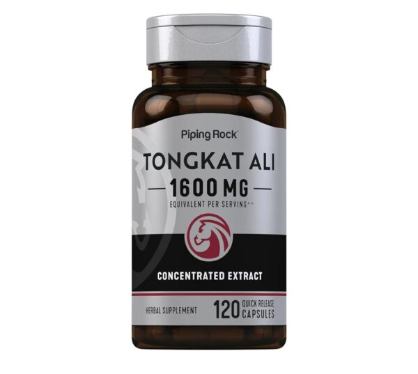Piping Rock Tongkat Ali for Men | 1600mg | 120 Capsules | Longjack Extract | Non-GMO, Gluten Free Supplement