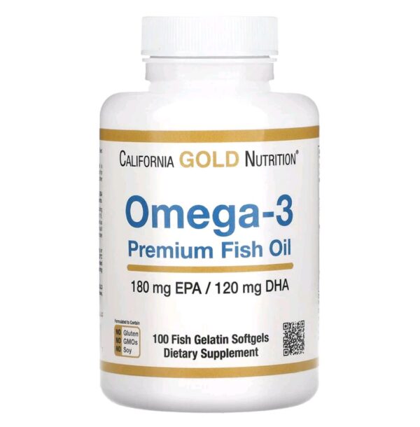 Omega-3 Premium Fish Oil, 100 Fish Gelatin Softgels