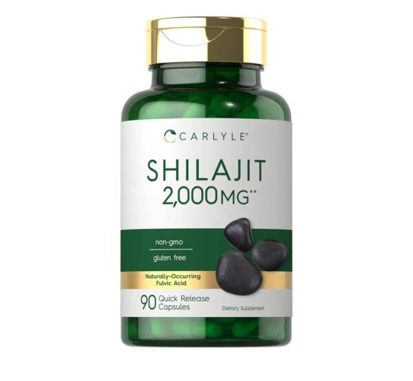 Carlyle Shilajit Capsules | 2000mg | 90 Count | Non-GMO and Gluten Free