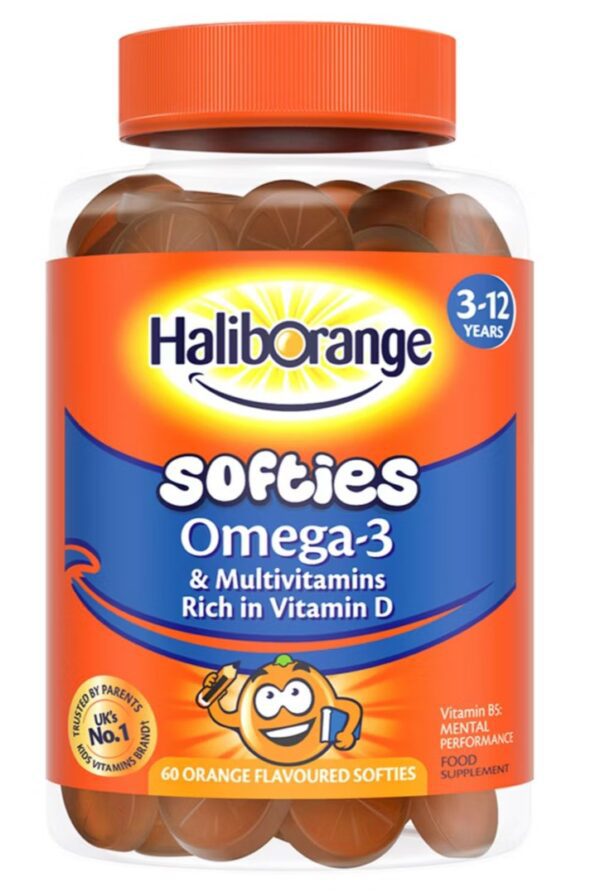 Haliborange 3-12 Years Omega-3 & Multivitamins - 60 Orange Softies