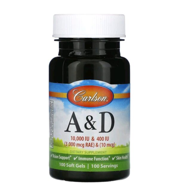 Vitamin A & D, 100 Soft Gels