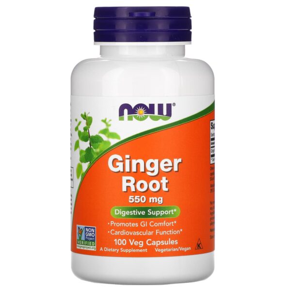 Now, Ginger Root, 550 mg, 100 Veg Capsules