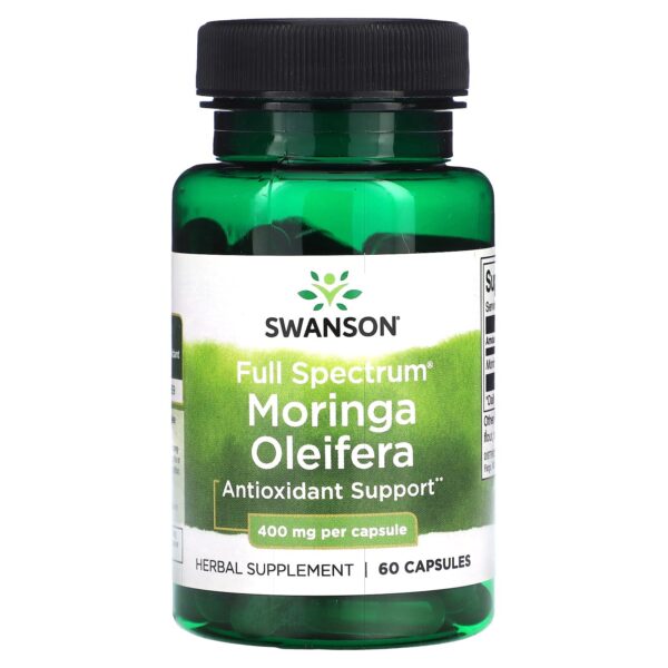 Swanson, Moringa Oleifera, 400 mg, 60 Capsules