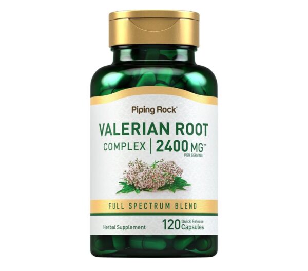 Piping Rock Valerian Root Capsules 2400 mg | 120 Count | Herbal Extract Supplement | Blend Complex | Non-GMO, Gluten Free