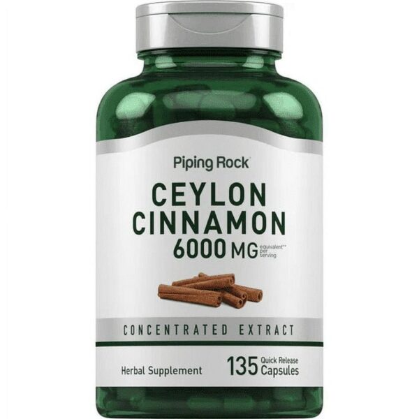 pipingrock Ceylon Cinnamon 6000 mg | 135 Capsules | by Piping Rock