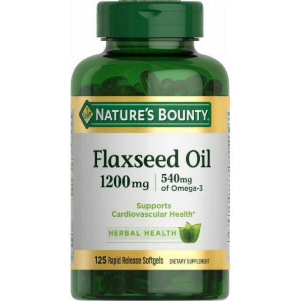 Nature's Bounty Flaxseed Oil Softgels 1200mg - 125 ct