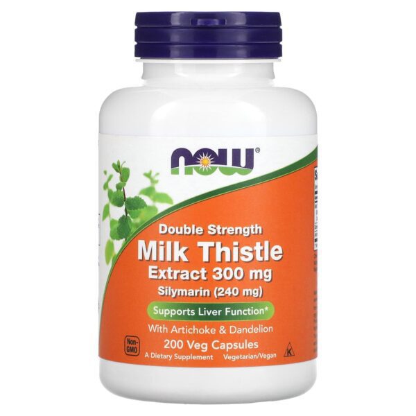 Now, Milk Thistle Extract, Double Strength, 300 mg, 200 Veg Capsules
