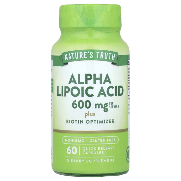 Nature’s Truth, Alpha Lipoic Acid 600 mg , 60 Quick Release Capsules