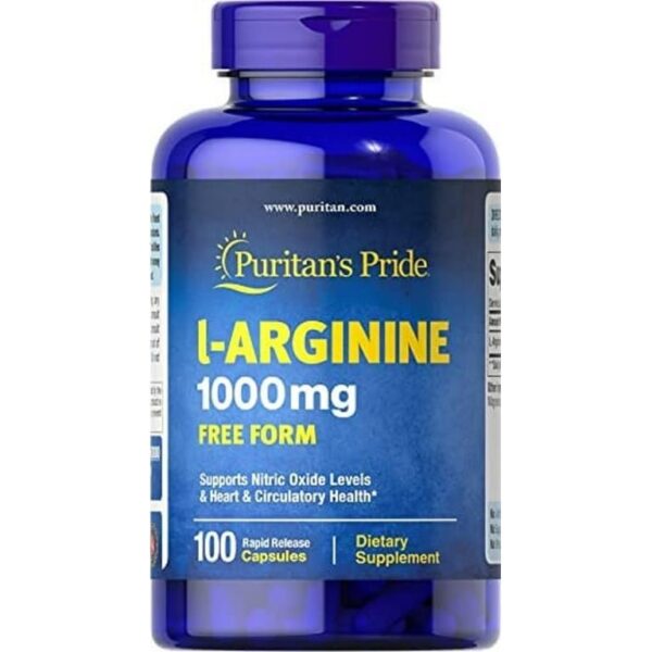 Puritans Pride L-arginine 1000 Mg Capsules, 100 Count, 