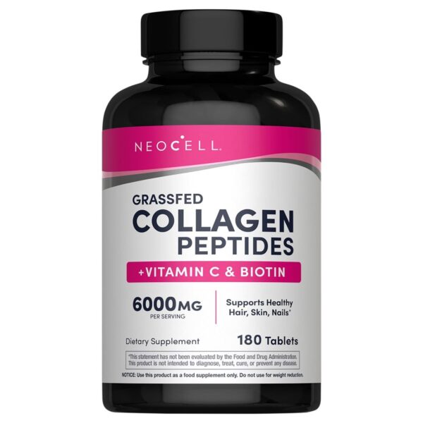 NeoCell Super Collagen Tablets with Vitamin C and Biotin, 180 Count