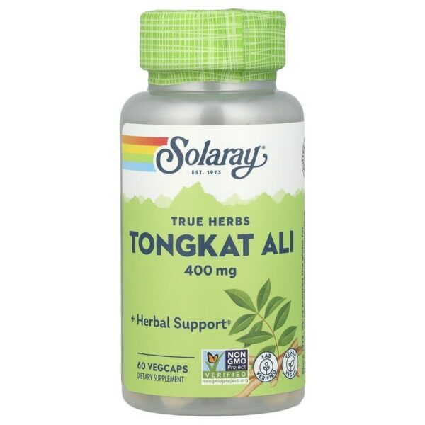 Solaray Tongkat Ali Root 400mg | Traditional Support for Healthy Male Libido, Energy & Performance | 60 VegCaps