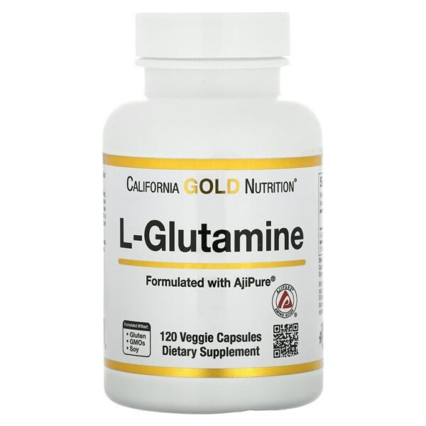 California Gold Nutrition L-Glutamine, AjiPure, 1,000 mg, 120 Veggie Capsules (500 mg per Capsule)