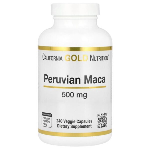 California Gold Nutrition Peruvian Maca, 500 mg, 240 Veggie Capsules