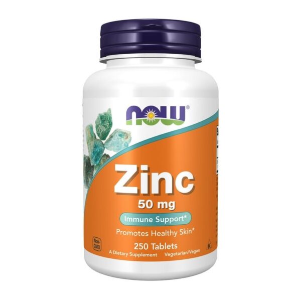 NOW Supplements, Zinc (Zinc Gluconate) 50 mg, Supports Enzyme Functions*, Immune Support*, 250 Tabs