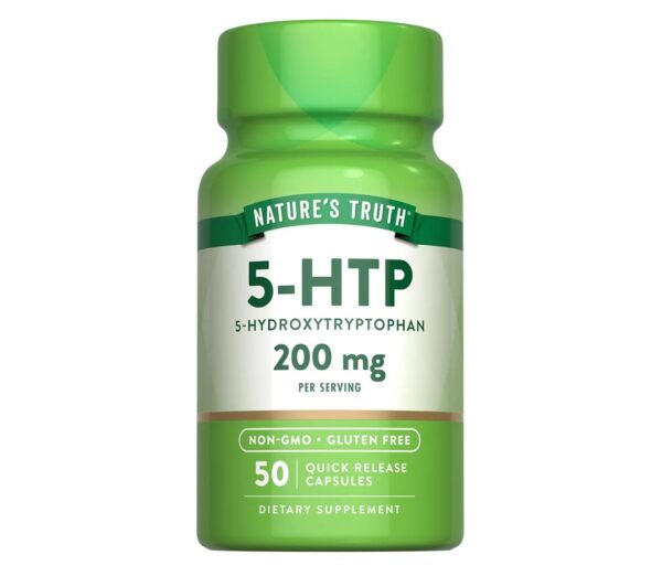 Nature's Truth 5HTP 200mg Capsules | 50 Count | 5 Hydroxytryptophan | Non-GMO & Gluten Free Supplement