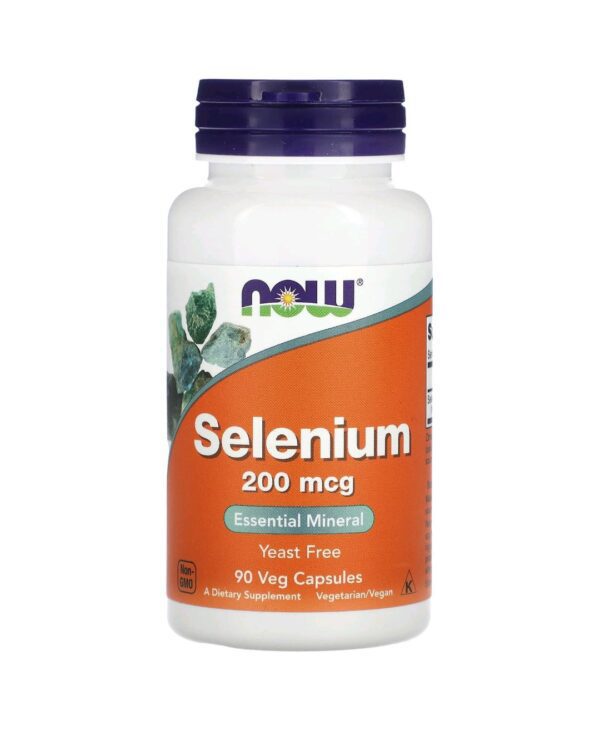 Now Foods Selenium 200mcg Capsules, 90 Count - L Selenomethionine Mineral Supplement for Women & Men - Veg Caps, Non-GMO, Vegan Friendly, Yeast-Free