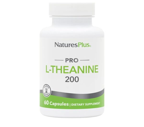 Natures Plus PRO L-Theanine - 60 Capsules - Supports Calm Alertness, Healthy Relaxation & Improved Rest - Non-GMO, Vegan & Gluten Free - 60 Servings
