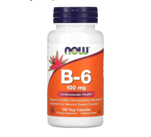 Now Foods B6 100mg 100 Capsules