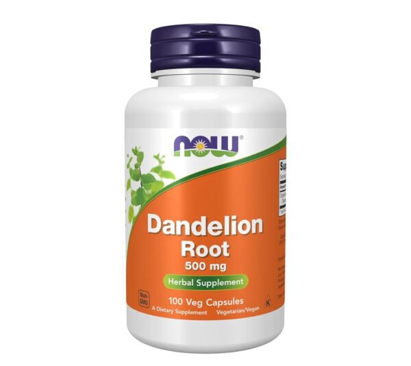 NOW Foods Supplements, Dandelion Root (Taraxacum officinale) 500 mg, Herbal Supplement, For Dietary, 100 Veg Capsules