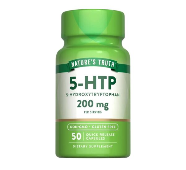 Nature's Truth 5HTP 200mg Capsules | 50 Count | 5 Hydroxytryptophan | Non-GMO & Gluten Free Supplement