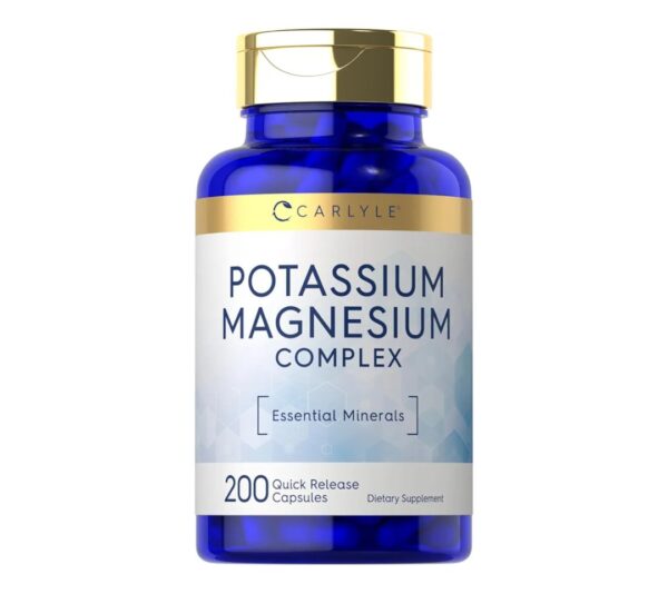 Carlyle Potassium Magnesium Supplement | 200 Count | Non-GMO & Gluten Free Complex