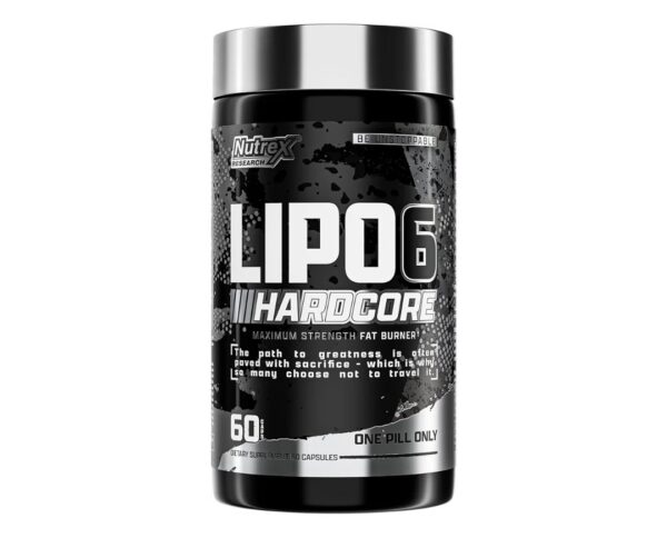 Nutrex Research Lipo-6 Hardcore Supplement, Supports Metabolism & Energy, Dietary Capsules – 60 Count
