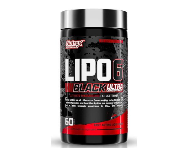 Nutrex Research Lipo-6 Black Ultra Concentrate | Thermogenic Energizing Fat Burner Supplement, Increase Weight Loss, Energy & Intense Focus |Capsule, 60Count