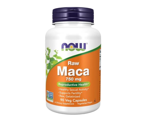 NOW Foods Supplements, Maca (Lepidium meyenii) 750 mg Raw, Reproductive Health*, 90 Veg Capsules