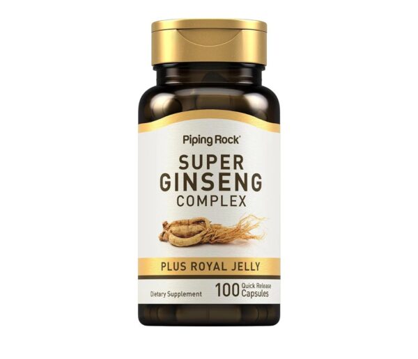 Piping Rock Ginseng Complex Capsules | 100 Count | with Royal Jelly | Non-GMO, Gluten Free Supplement