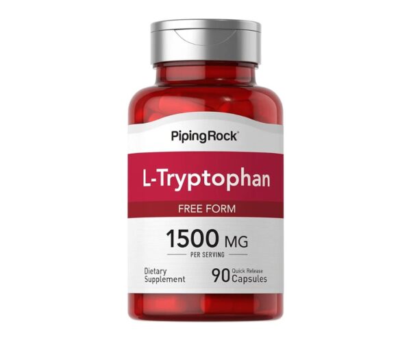 Piping Rock L Tryptophan 1500mg | 90 Powder Capsules | Free Form 
بيبنج روك تريبتوفان ١٥٠٠ مج