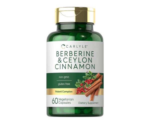 Carlyle Berberine with Ceylon Cinnamon | 2000mg Complex | 60 Capsules | Vegetarian, Non-GMO, Gluten Free