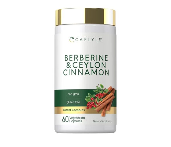 Carlyle Berberine with Ceylon Cinnamon | 2000mg Complex | 60 Capsules | Vegetarian, Non-GMO, Gluten Free