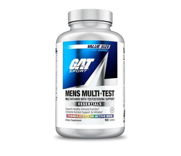 GAT SPORT Men's Multi + Test, Premium Multivitamin Tablets (150 Count)