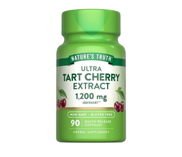 Nature's Truth Tart Cherry Extract Capsules | 1200 mg | 90 Count | Non-GMO & Gluten Free Supplement
