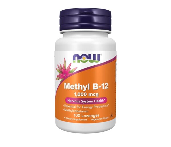 NOW Supplements, Methyl B-12 (Methylcobalamin) 1,000 mcg, Nervous System Health*, 100 Lozenges