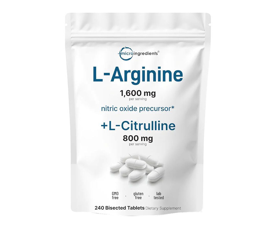 L-Arginine 1، 600 مجم Nitric Oxide مكمل غذائي للرجال مع L-Citrulline، 240 Bisected قرص - Nitric Oxide Precursor - Muscle | L-Arginine 1، 600mg Nitric Oxide Supplement for Men with L-Citrulline، 240 Bisected Tablets
