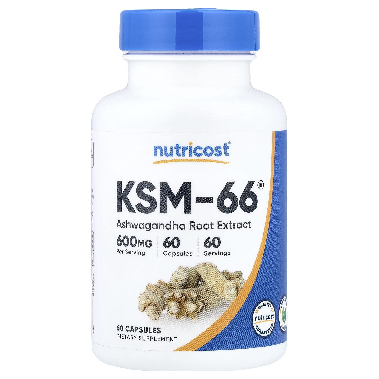 نيوتريكست KSM -66، أشواجاندا Root مستخلص، 60 كبسولة | Nutricost KSM -66، Ashwagandha Root Extract، 60 Capsules
