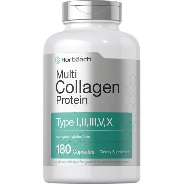 Multi Collagen Protein 2000 mg | 180 Capsules | Type 1, 2, 3, 5, 10 | by Horbaach
