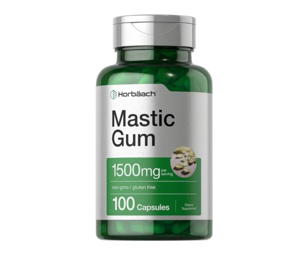 Horbäach Mastic Gum | 1500mg | 100 Capsules | Non-GMO & Gluten Free Supplement