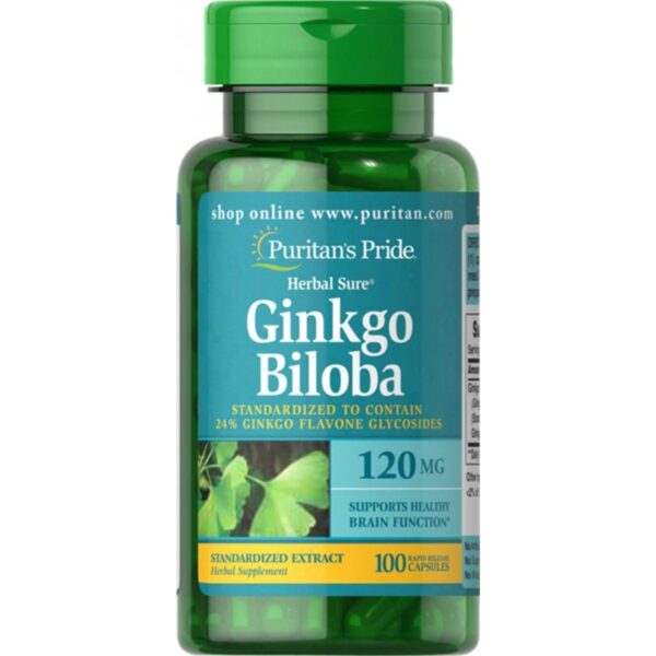 كبسولات جينكو بيلوبا 
Puritan’s Pride Ginkgo Biloba 
عدد 100 كبسولة