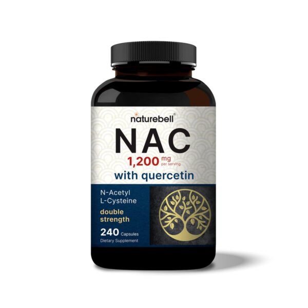 Naturebell, NAC Supplement (N-Acetyl Cysteine) with Quercetin, 1,200mg Per Serving, 240 Capsules