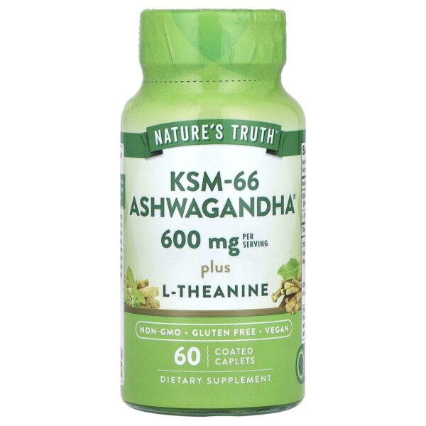 Nature's truth, KSM-66 Ashwaganda
KSM-66 Ashwagandha مع ل-ثيانين ، 60 قرص مغلف