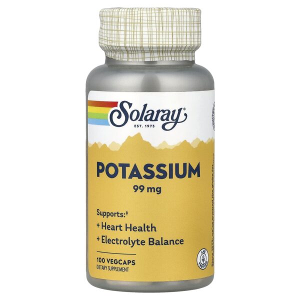 Solaray potassium 99 mg exp 30/11/2026
بوتاسيوم ، 99 ملجم ، 100 كبسولة نباتية