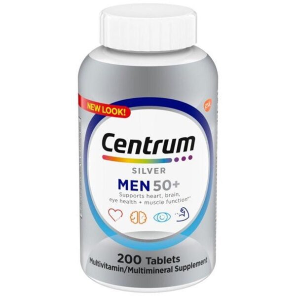 سنترم سيلفر رجال الشكل الجديد Centrum silver men عدد 200 قرص