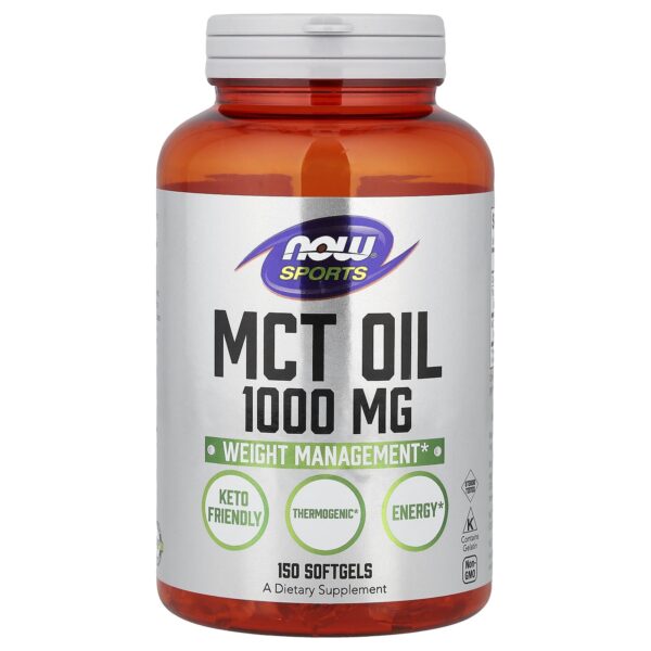 NOW Foods ٫ Sports, MCT Oil, 1,000 mg, 150 Softgels