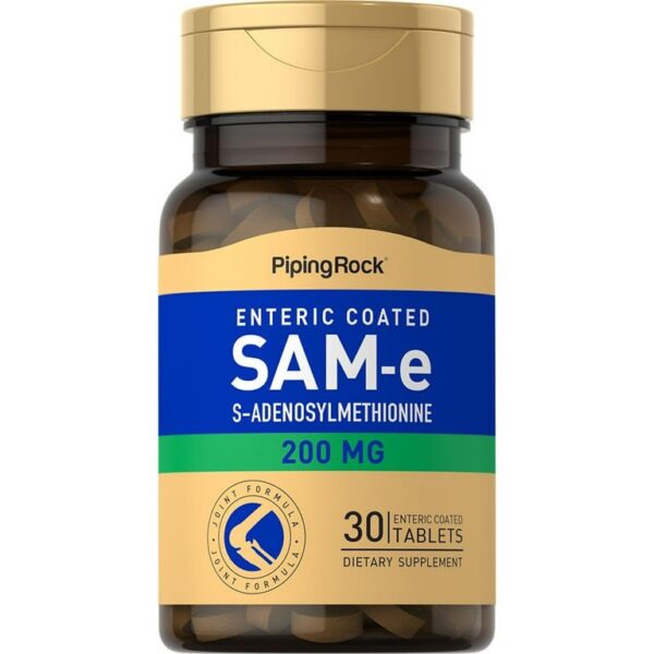 Pipingrock SAM-e 200mg | 30 Tablets | Joint Formula Supplement | S-AdenosylMethionine | By Piping Rock