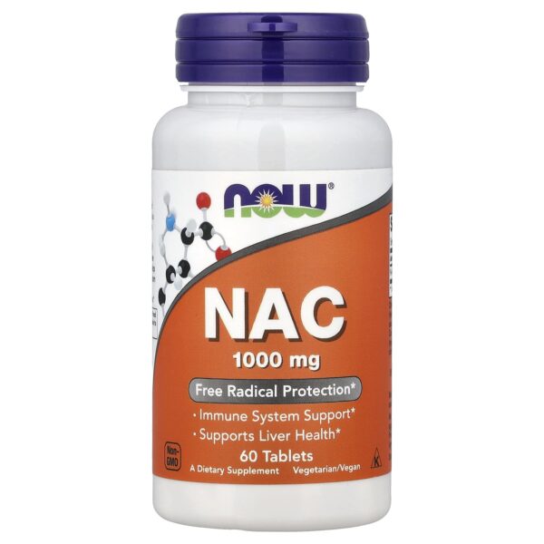 NOW Foods , NAC, 1,000 mg, 60 Tablets